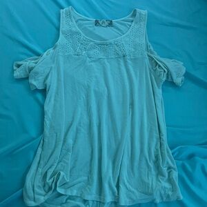 Women's White Cold Shoulder Top